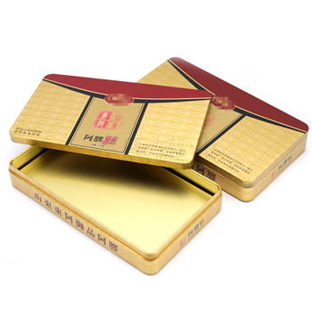 山东阿膠糕铁盒|厂家生产阿胶包装罐|保健品铁盒供应
