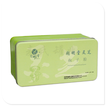 方形孢子粉盒|供应灵芝孢子粉铁盒|保健品生产厂家
