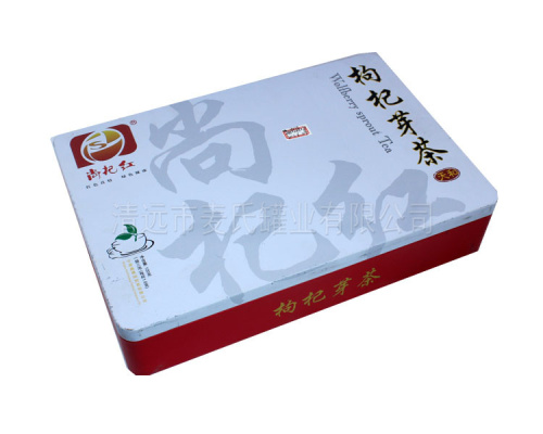 枸杞芽茶马口铁盒|枸杞绿茶铁罐|宁夏芽茶铁片罐生产厂家