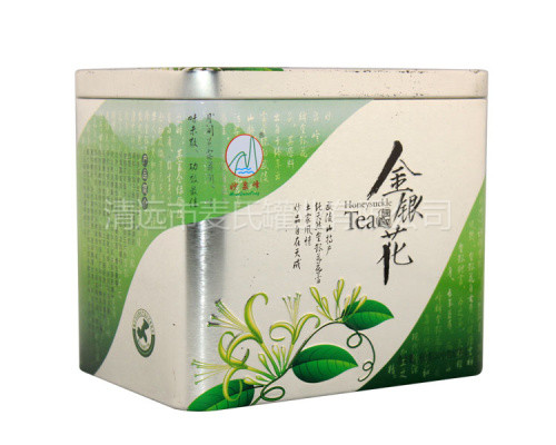 金银花茶铁罐|花果茶铁皮盒|养生保健茶类铁盒生产