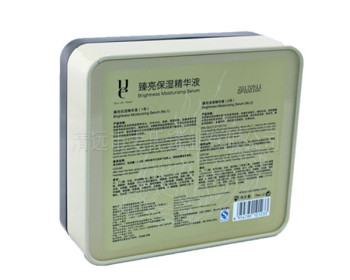 保湿精华液铁盒|爽肤水铁盒|ue佑依化妆品生产厂家