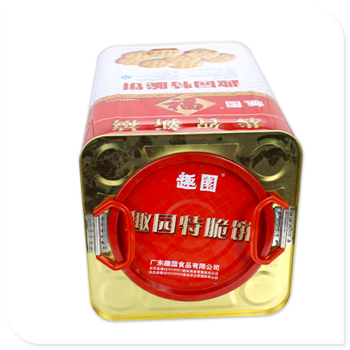 厂家制造饼干铁罐|喜庆饼干包装罐定制