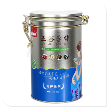 带锁扣食品包装盒|五谷杂粮铁盒定制|食品盒生产加工