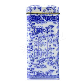青花茗茶铁罐