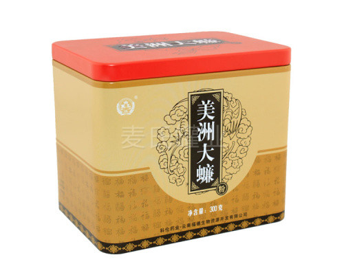 美洲大蠊铁盒|蟑螂粉铁罐|动物提取物药品铁盒生产厂家