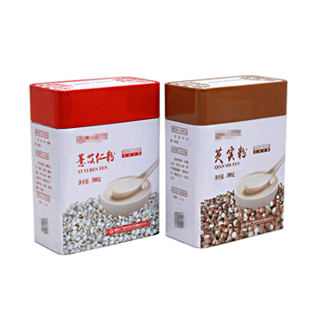迷你山药粉马口铁盒-茨实粉铁盒包装-长方形铁盒生产厂家