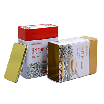迷你山药粉马口铁盒-茨实粉铁盒包装-长方形铁盒生产厂家